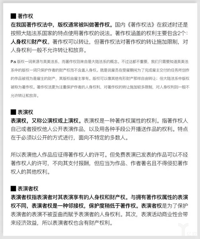 著作权、表演权及表演者权